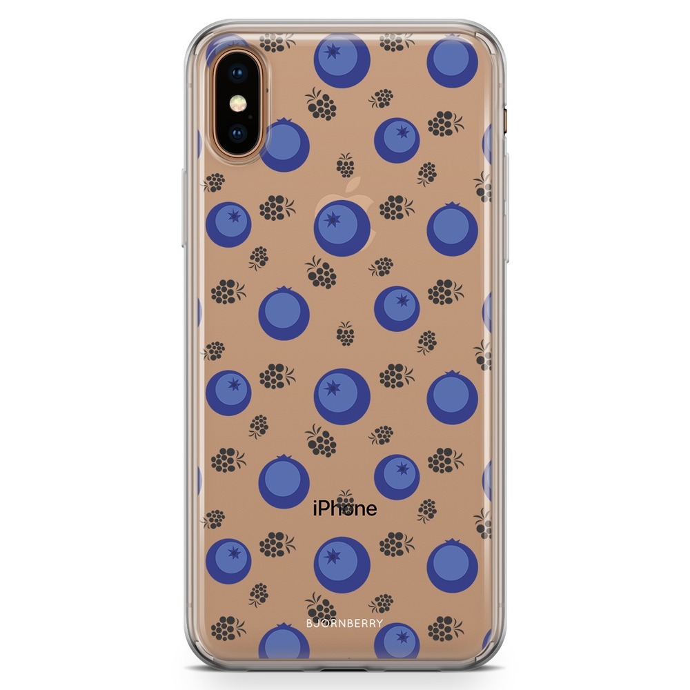 iPhone Xs Max Fashion Skal - Blåbär
