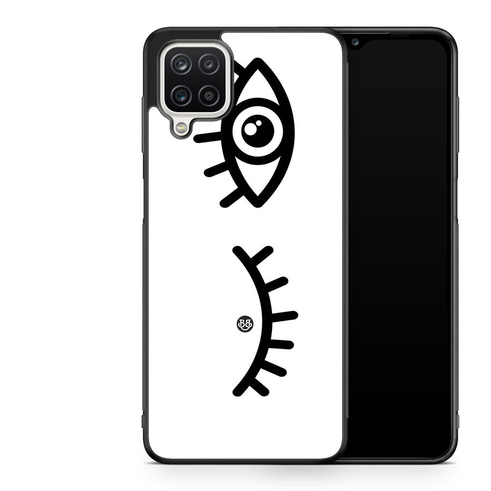 Samsung Galaxy A12 Case - Black Eyes