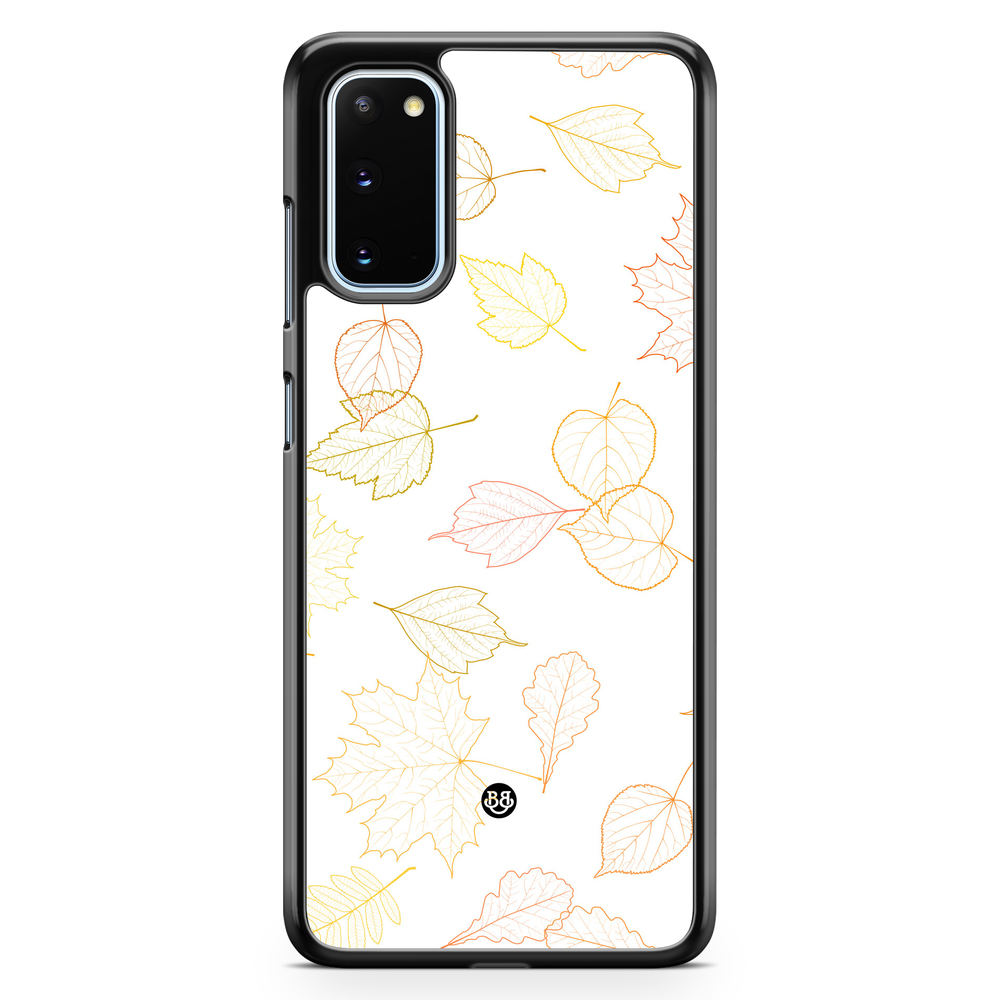 Samsung Galaxy S20 FE Case - White and Leaves