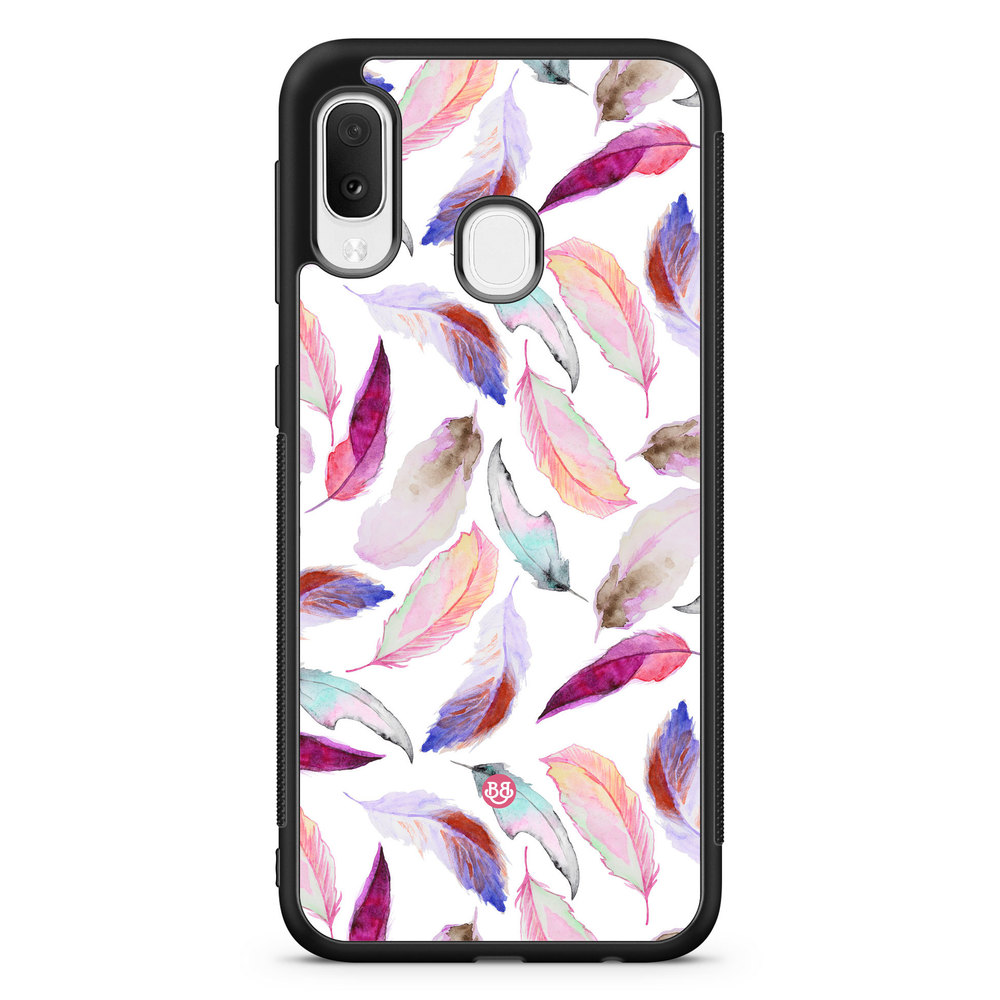 Samsung Galaxy A20e Case - Watercolor Feathers