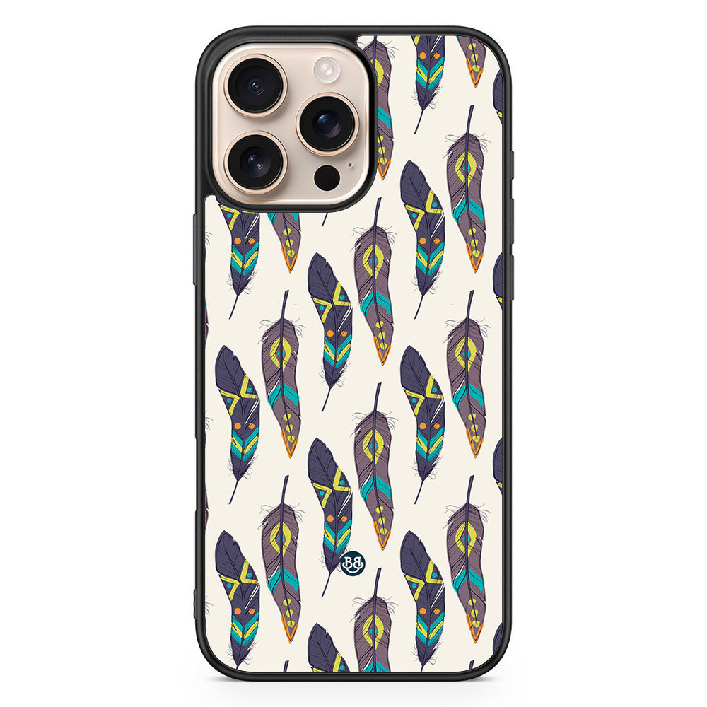 iPhone 16 Pro Max Case - Ethnic Feathers
