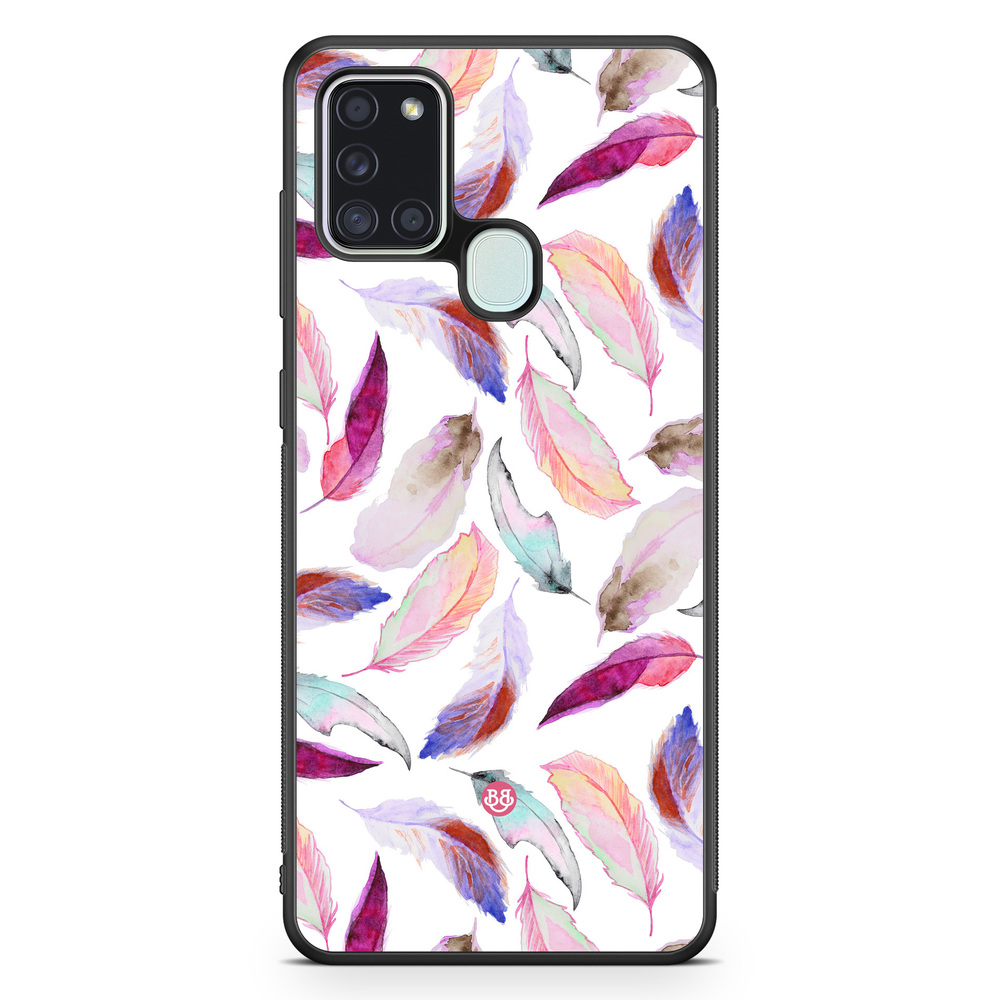 Samsung Galaxy A21s Case - Watercolor Feathers