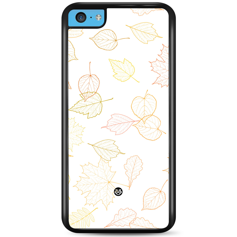 iPhone 5C Case - White and Leaves