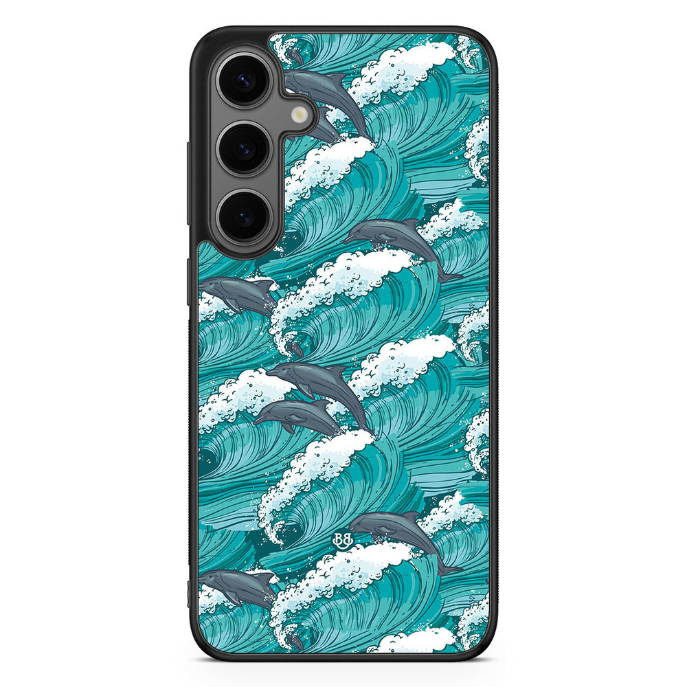 Samsung Galaxy S24 Plus Case - Waves and Dolphins