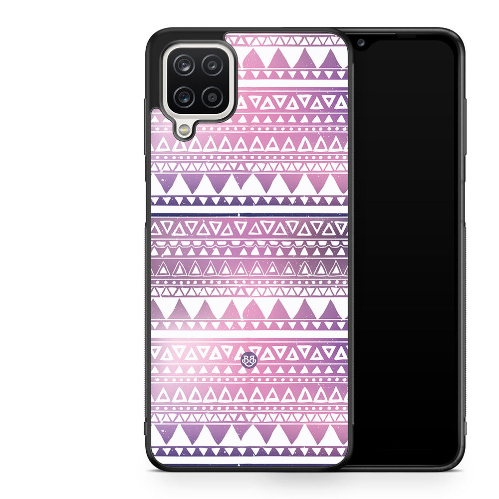 Samsung Galaxy A12 Case - Purple Aztec