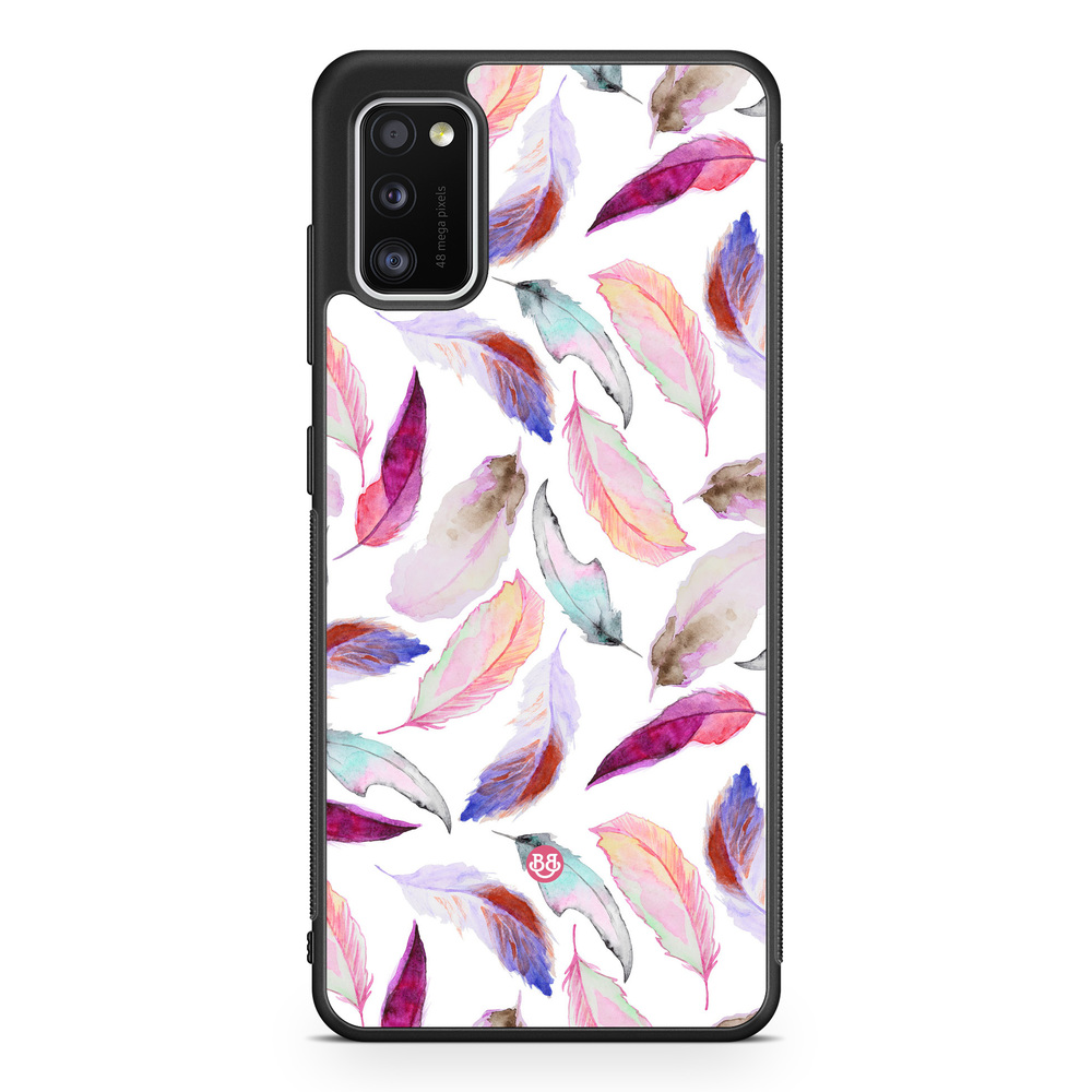 Samsung Galaxy A41 Case - Watercolor Feathers