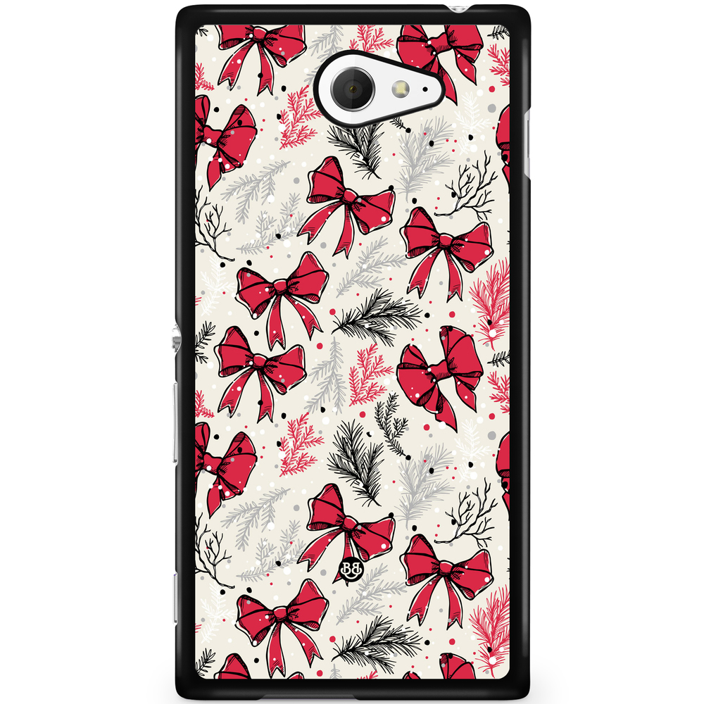 Sony Xperia M2 Aqua Case - Christmas Bows