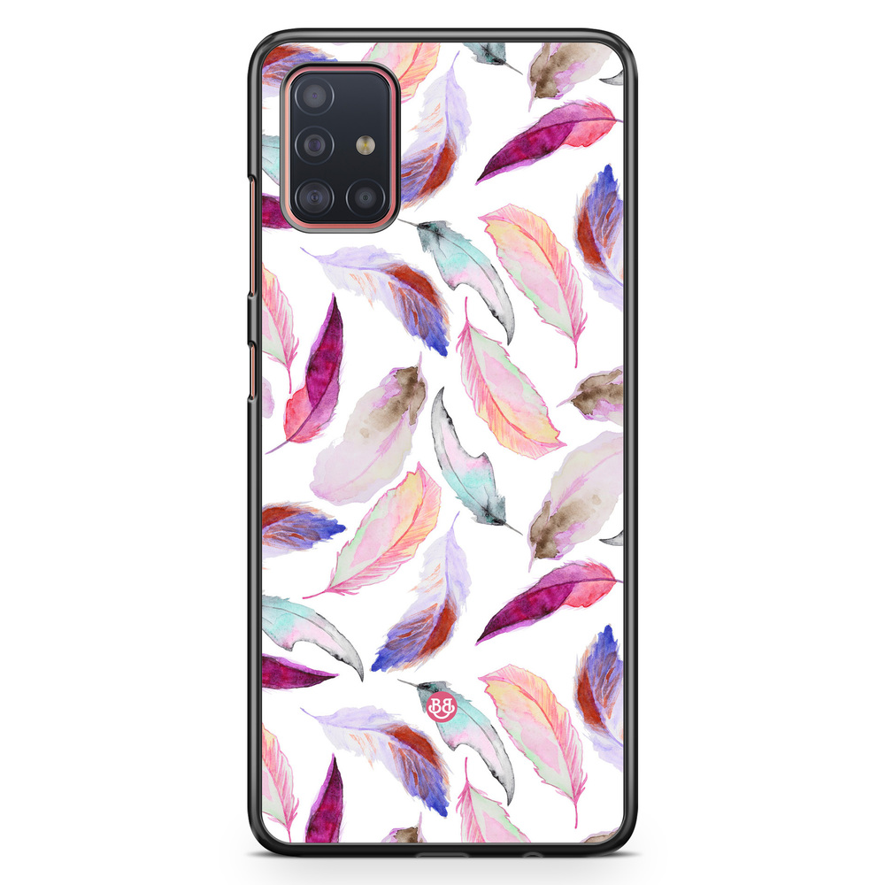 Samsung Galaxy A51 Case - Watercolor Feathers
