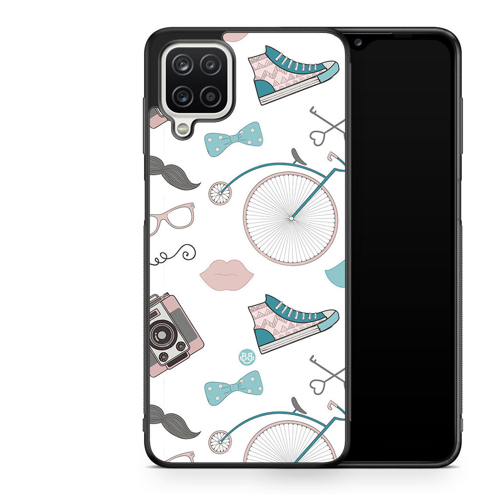 Samsung Galaxy A12 Case - Hipster Pattern