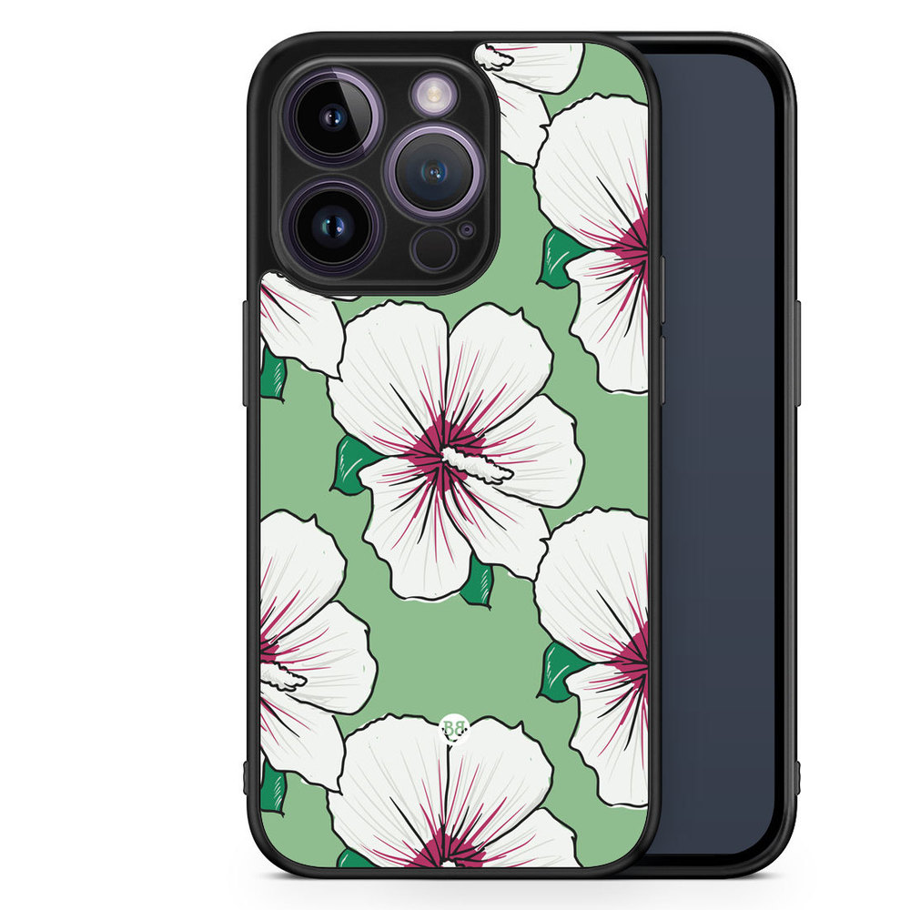 iPhone 14 Pro Case - Creamy White Flowers