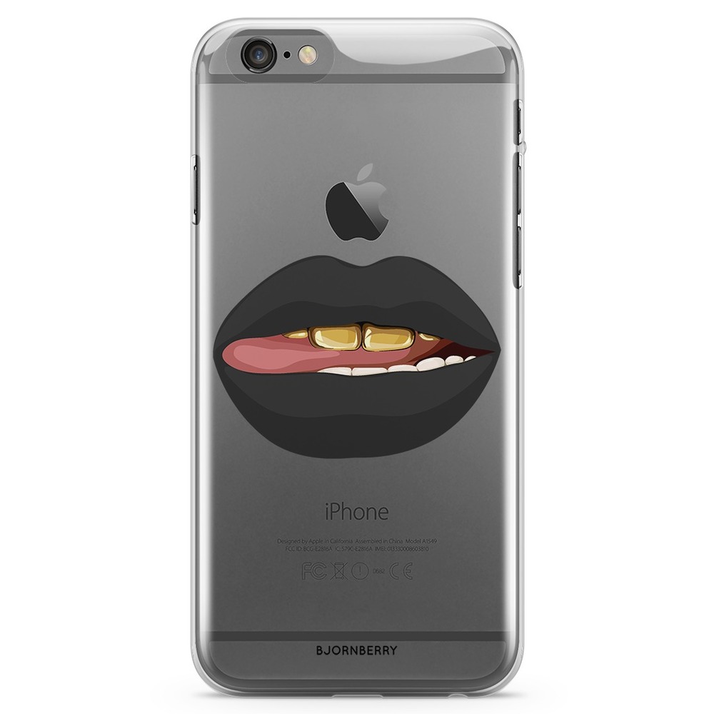 iPhone 6/6s TPU Case - Lips Gold