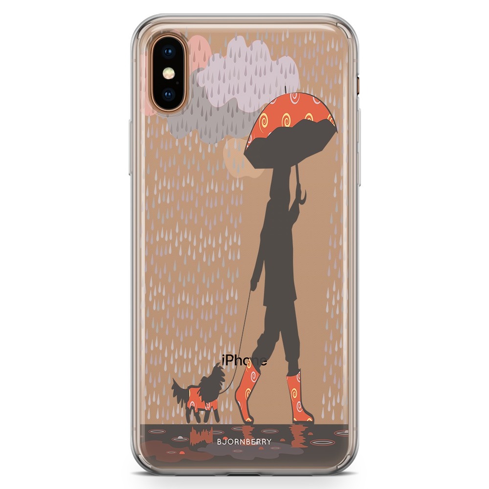 iPhone Xs Max Fashion Skal - Promenad I Regnet