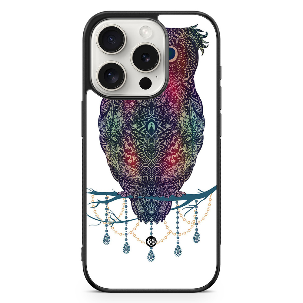 iPhone 15 Pro Case - Mandala Owl
