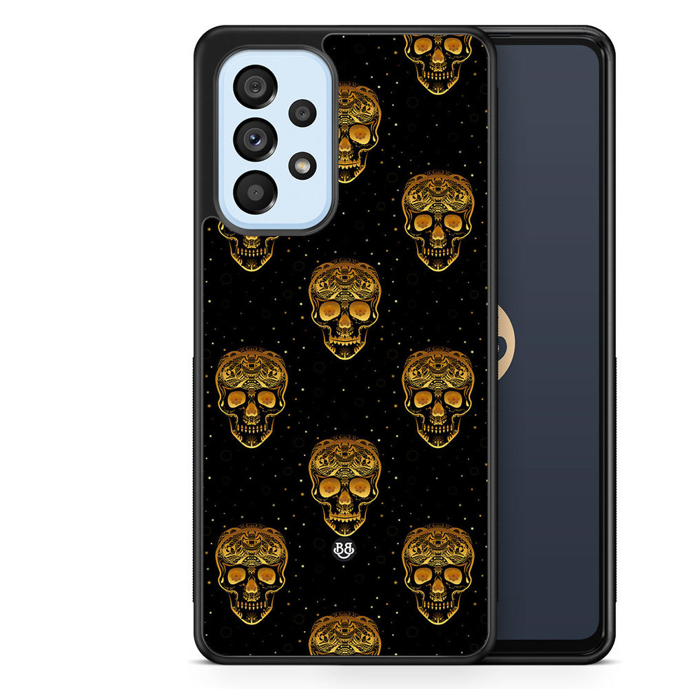 Samsung Galaxy A53 5G Case - Gold Skulls