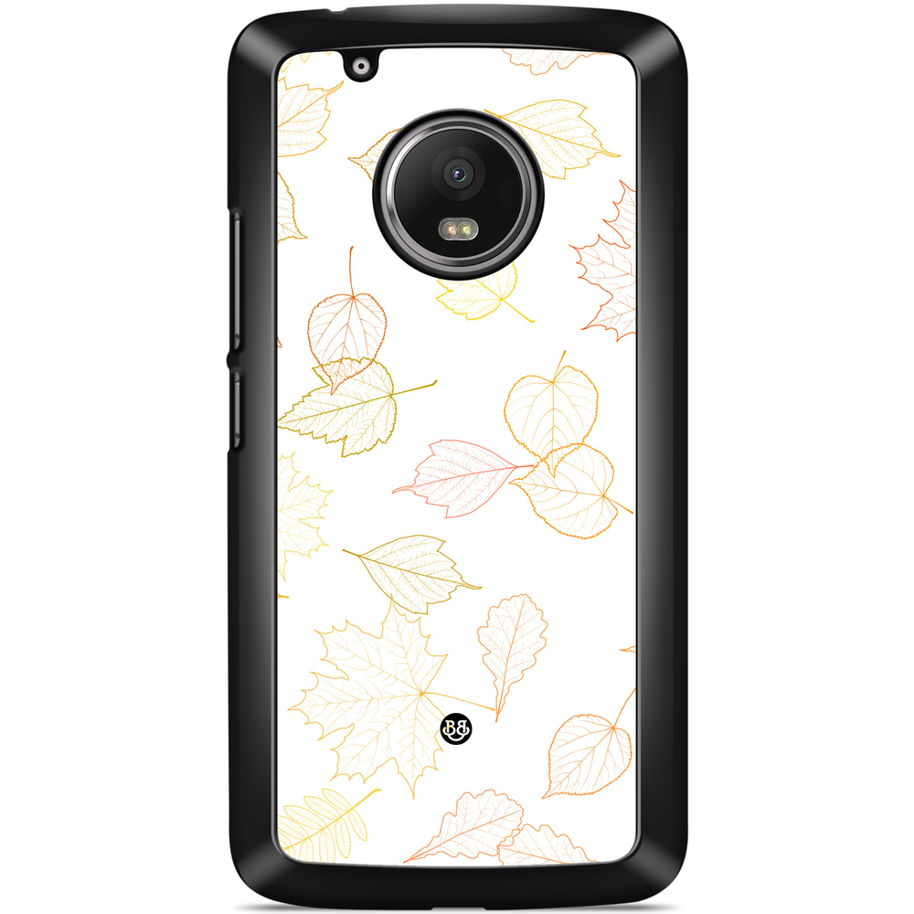 Moto G5 Plus Case - White and Leaves