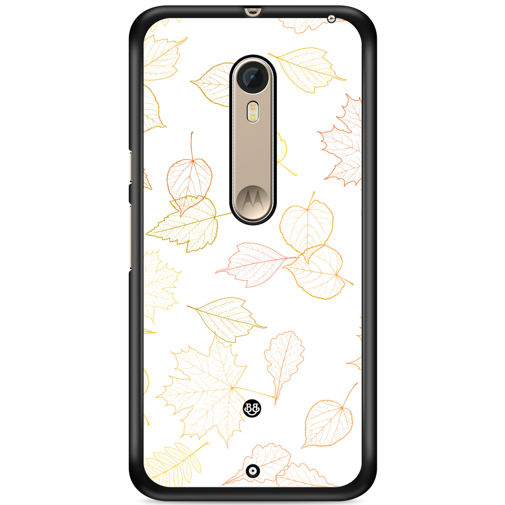 Moto X Style Case - White and Leaves