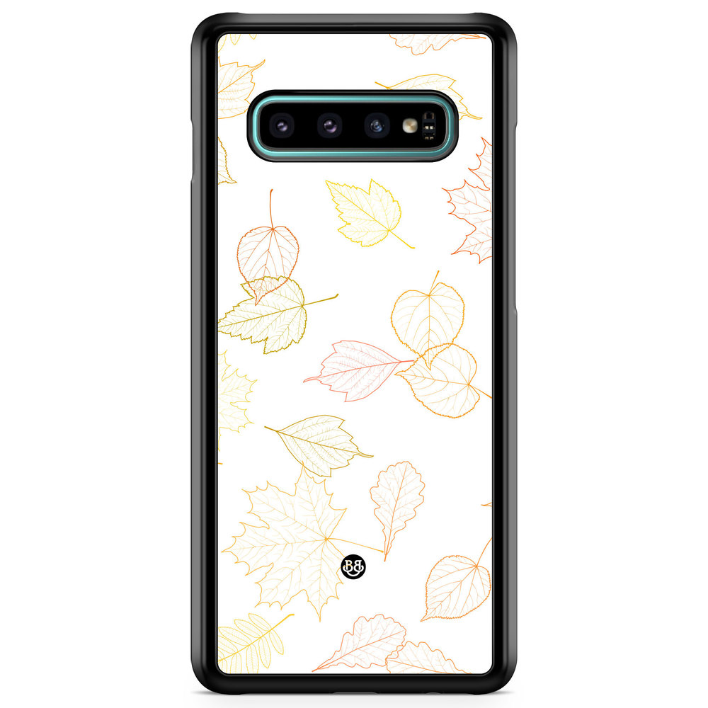 Samsung Galaxy S10 Case - White and Leaves