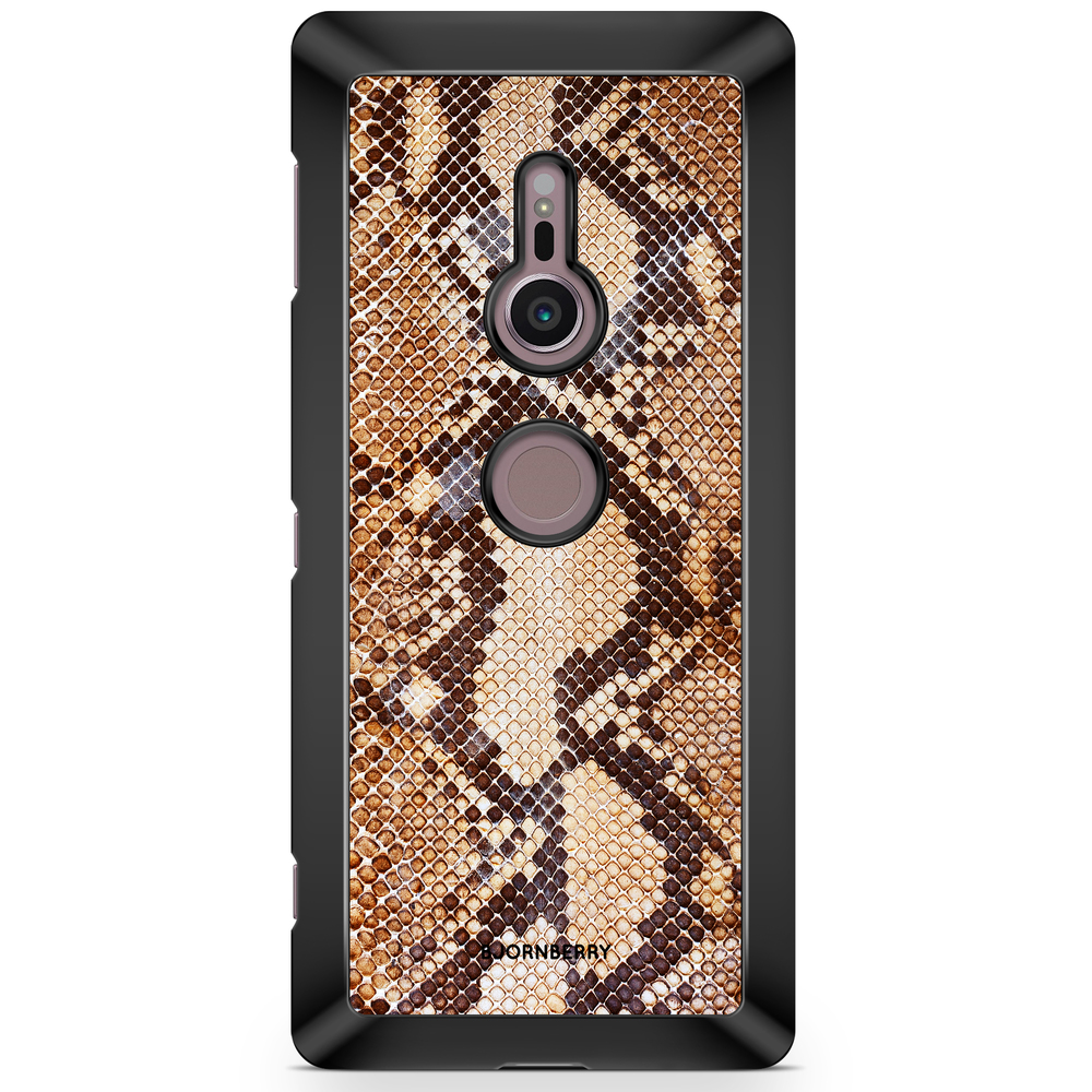 Sony Xperia XZ2 Case  - Snakeskin Brown