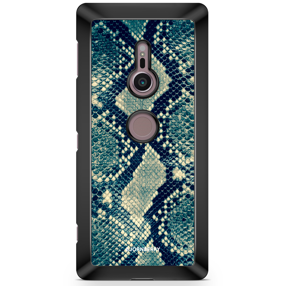 Sony Xperia XZ2 Case  - Blue Snakeskin