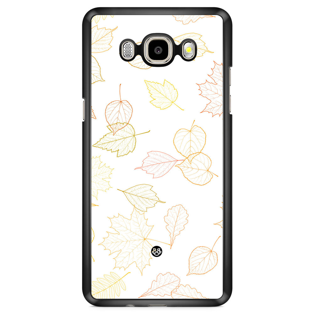 Samsung Galaxy J7 (2016) Case - White and Leaves