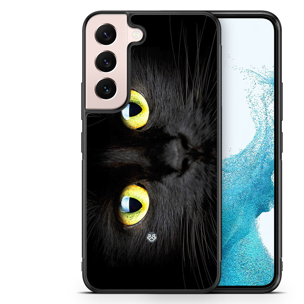 Samsung Galaxy S22 5G Case - Black Cat Close up
