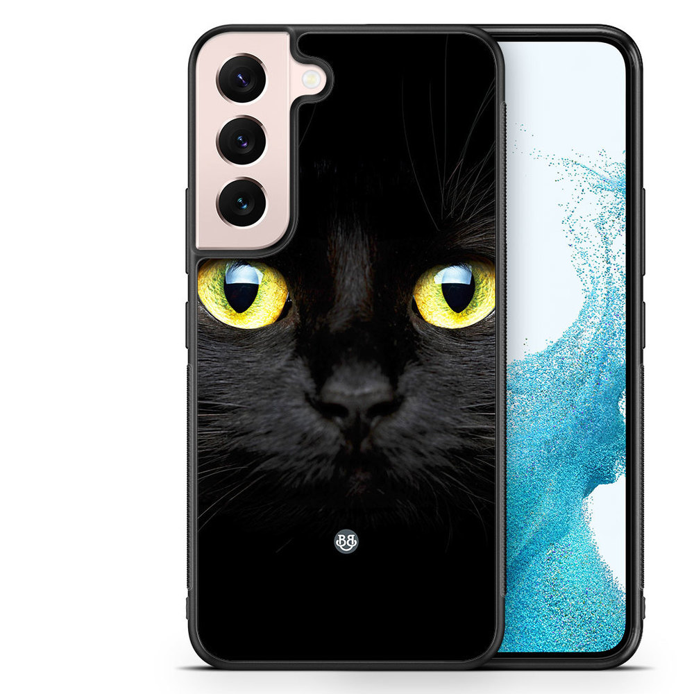 Samsung Galaxy S22 5G Case - Black Cat Closeup