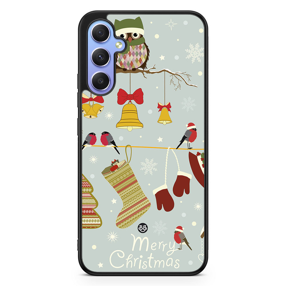 Samsung Galaxy A34 5G Case - Christmas Owls