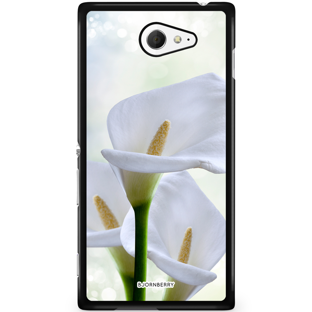 Sony Xperia M2 Aqua Case - White flower