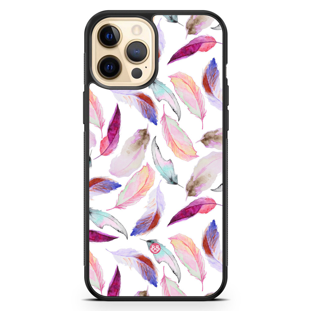 iPhone 12 Pro Max Case - Watercolor Feathers