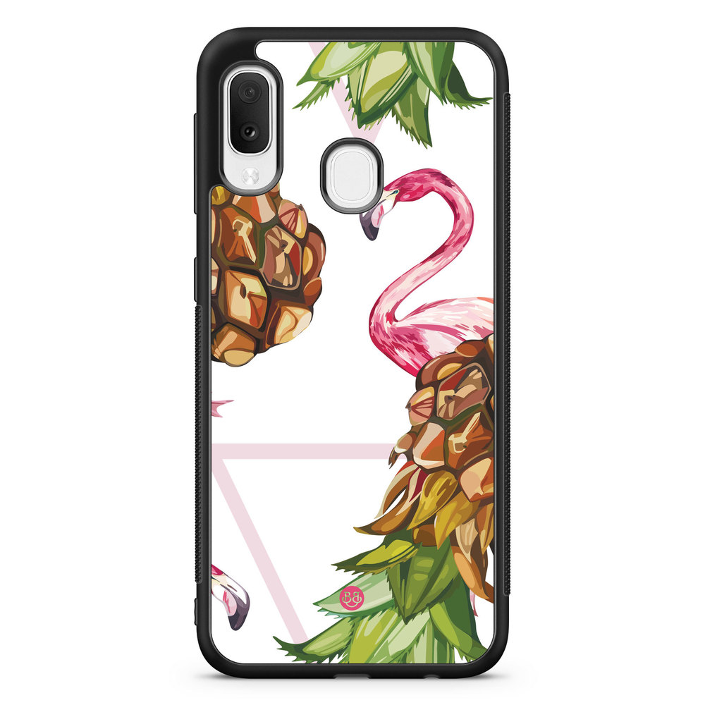 Samsung Galaxy A20e Case - Pineapple & Flamingo