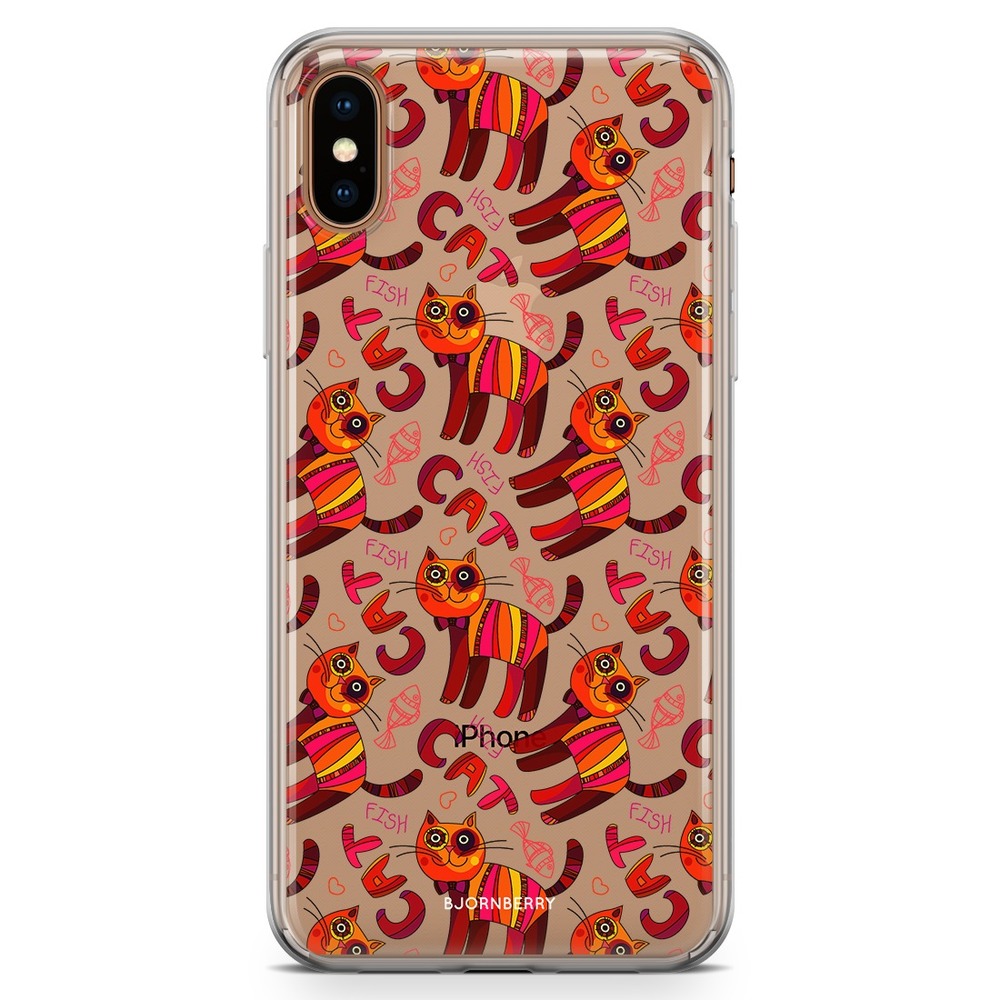 iPhone Xs Max Fashion Case - Cat & Fish