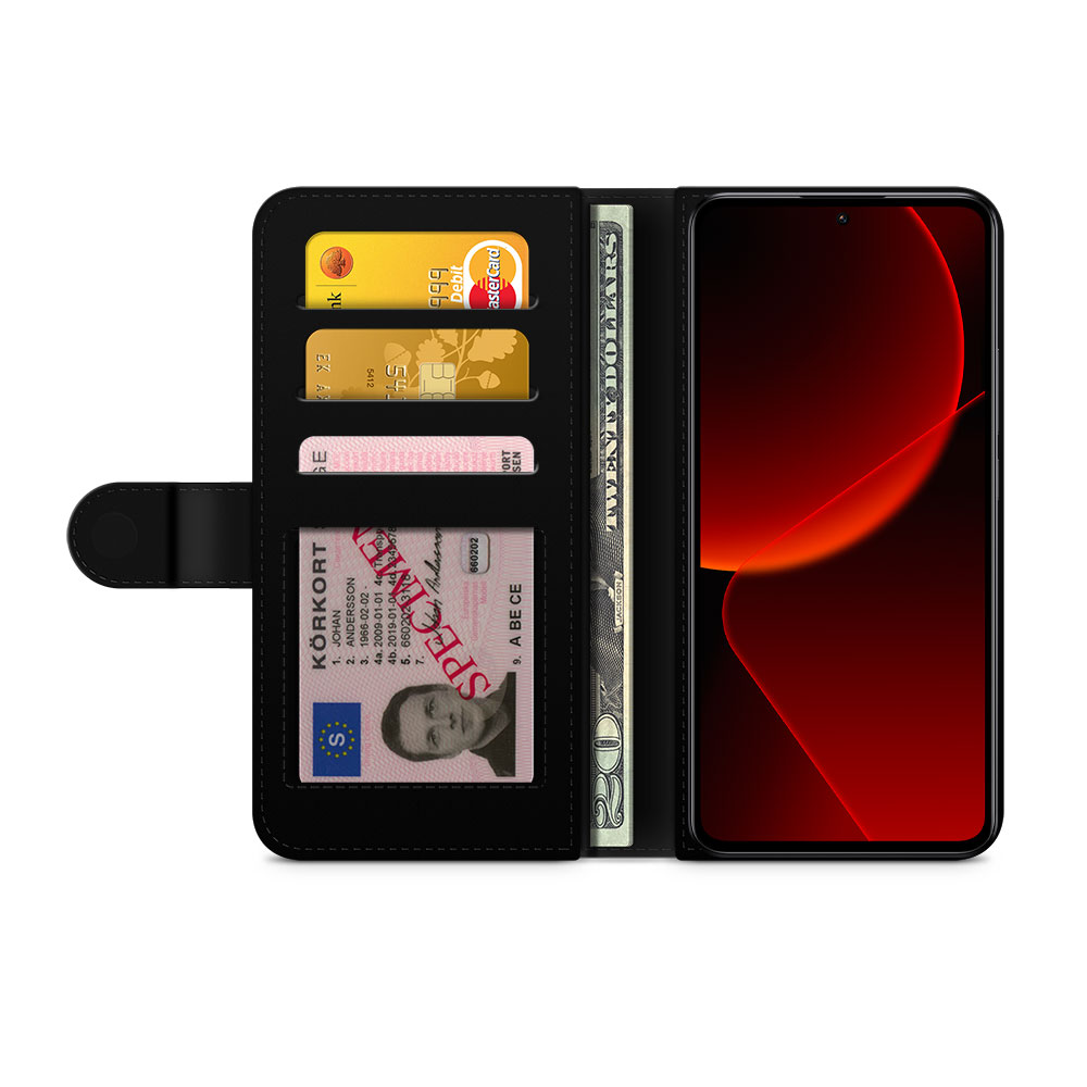 Xiaomi 13T Pro Wallet Case - Green Retro Pattern - 2