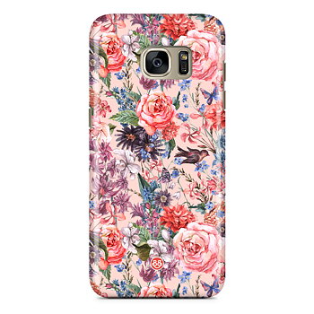 Samsung Galaxy S7 Edge Premium Skal - Birds 'n Roses