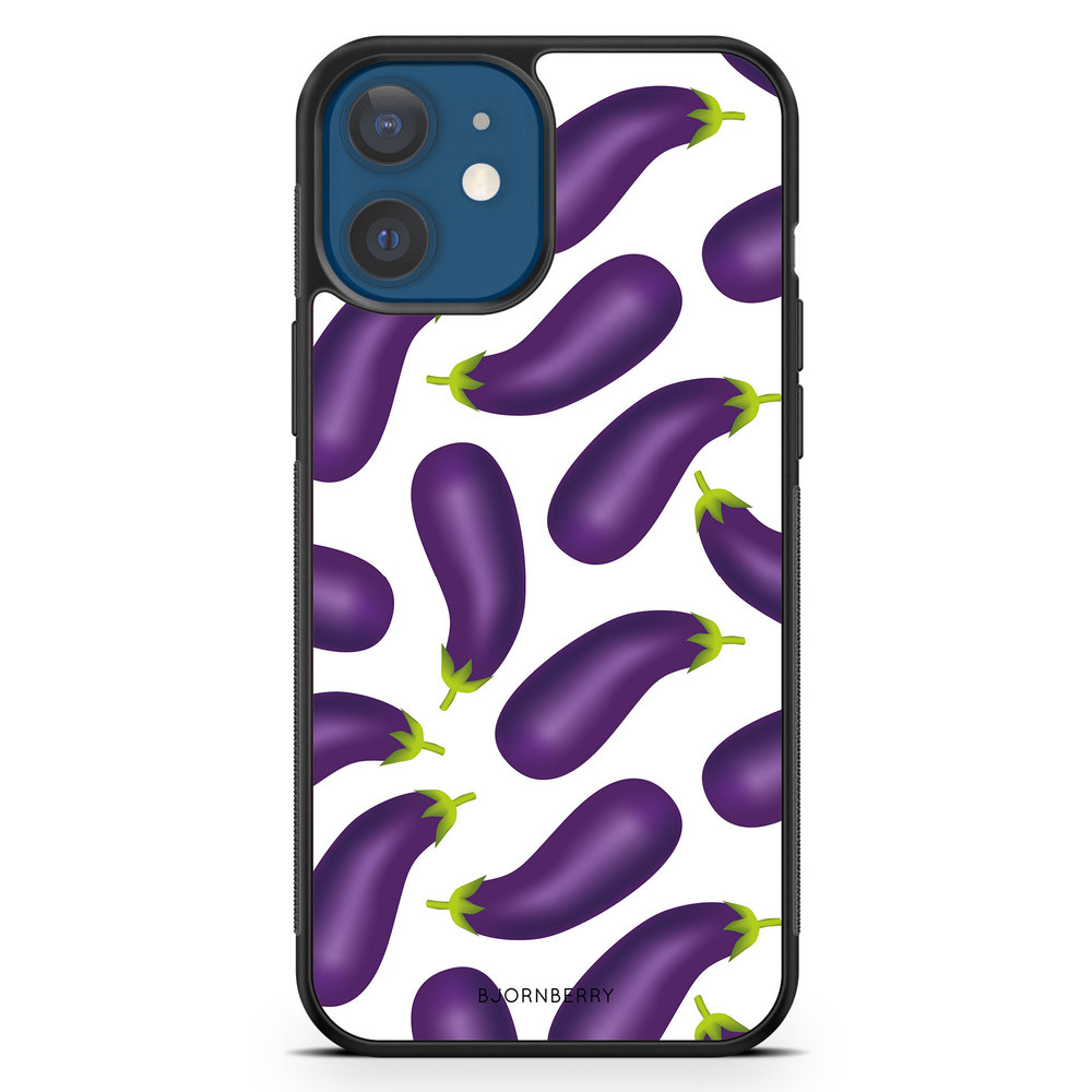 iPhone 12 Case - Eggplant Pattern