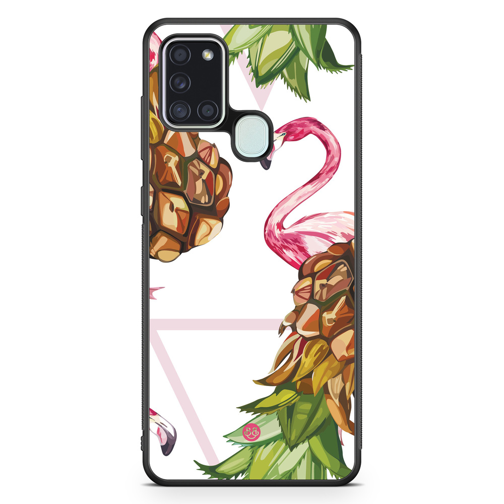 Samsung Galaxy A21s Case - Pineapple & Flamingo