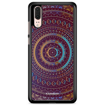 Huawei P20 Skal - Lila/Guld Mandala
