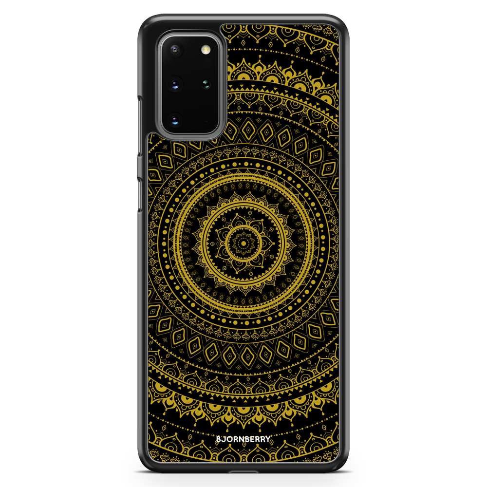 Samsung Galaxy S20 Plus Case - Black Gold Mandala