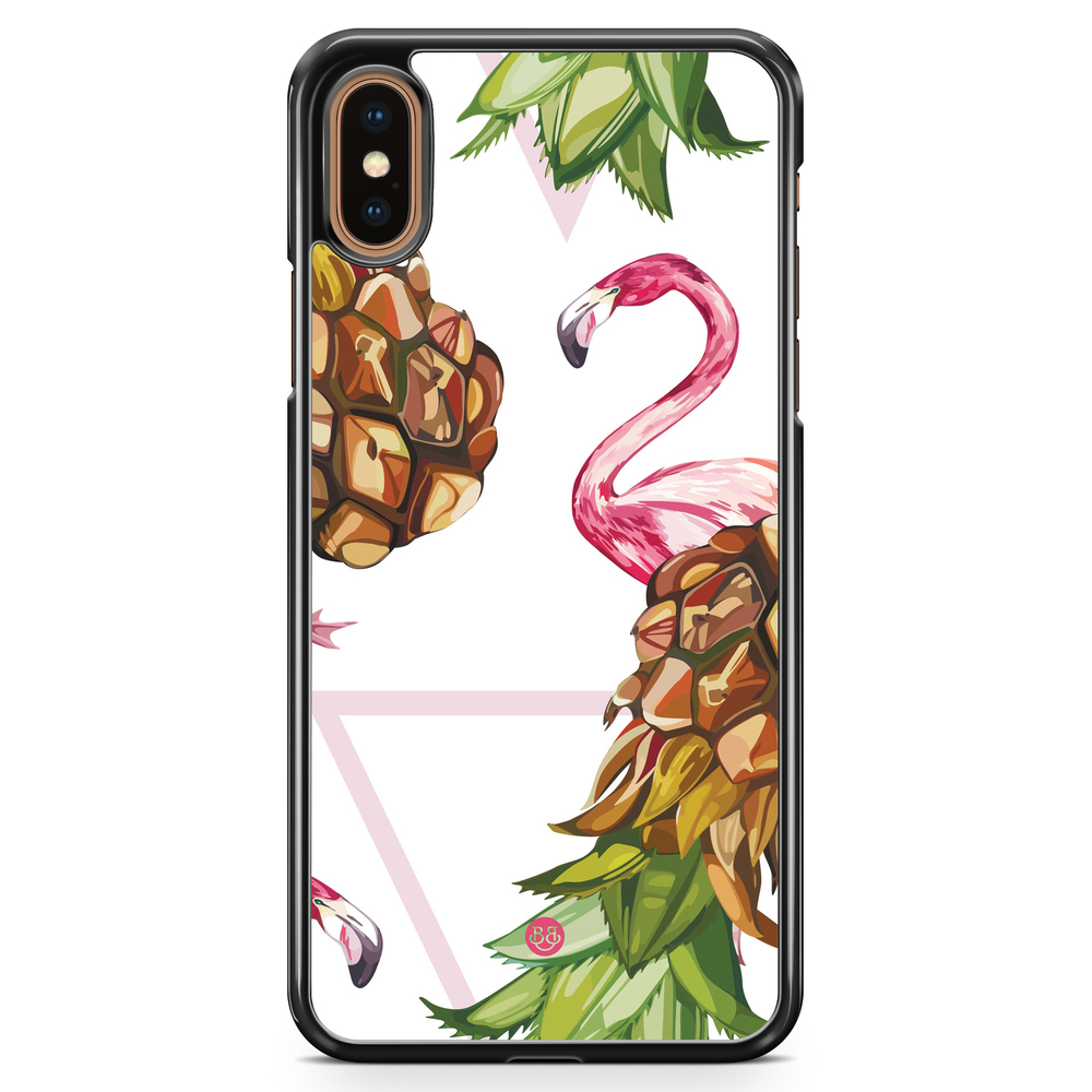 iPhone XS Max Case - Pineapple & Flamingo