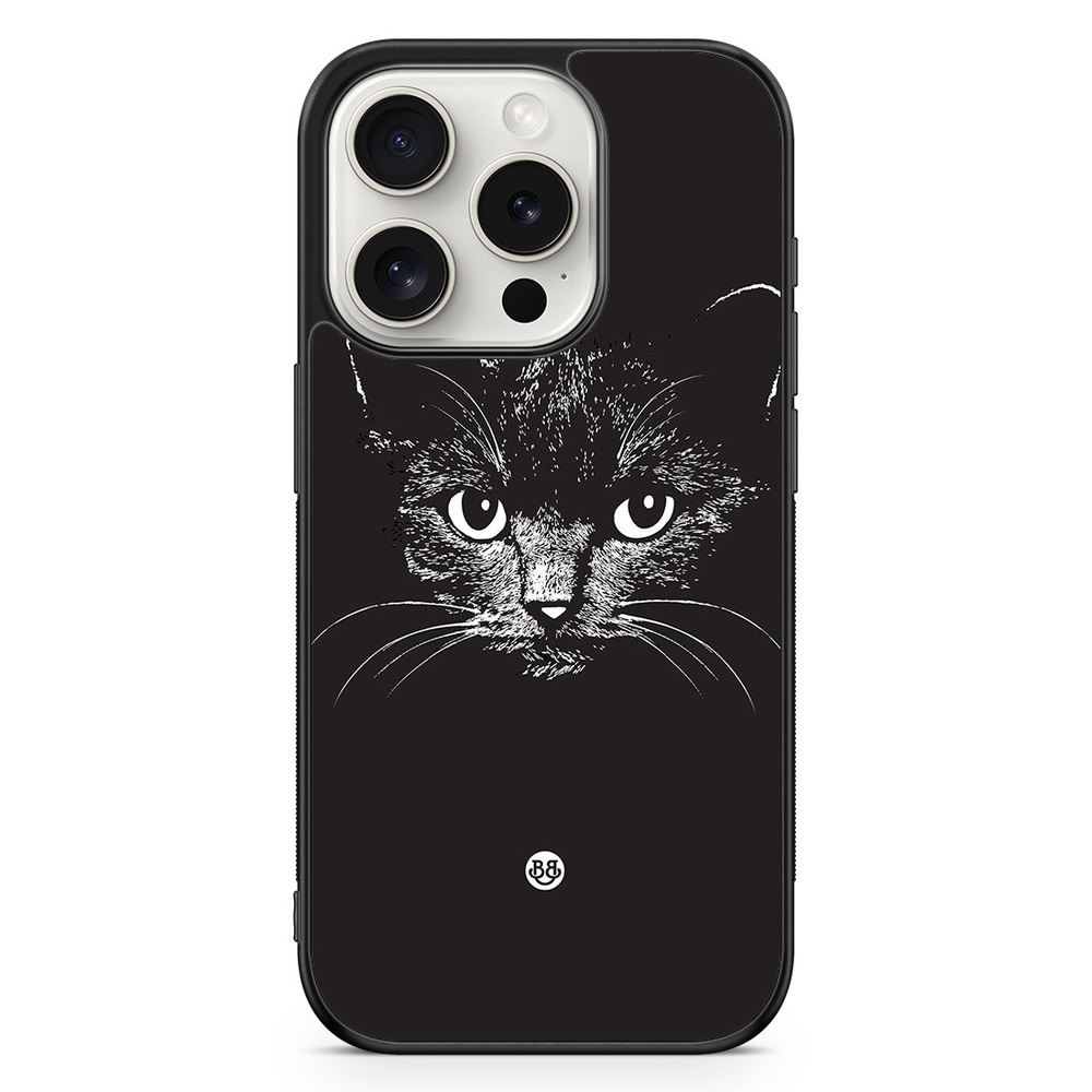 iPhone 15 Pro Case - Black/white cat