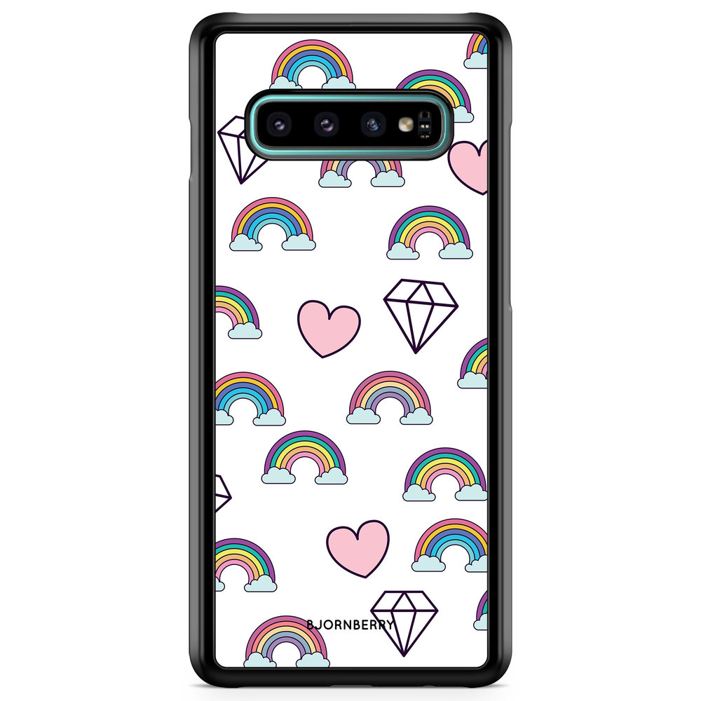 Samsung Galaxy S10 Case - Rainbows & Diamonds