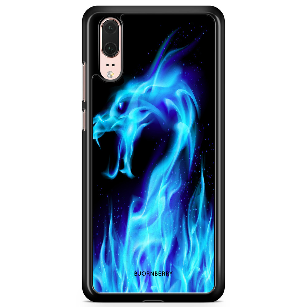 Huawei P20 Case - Blue Flames Dragon
