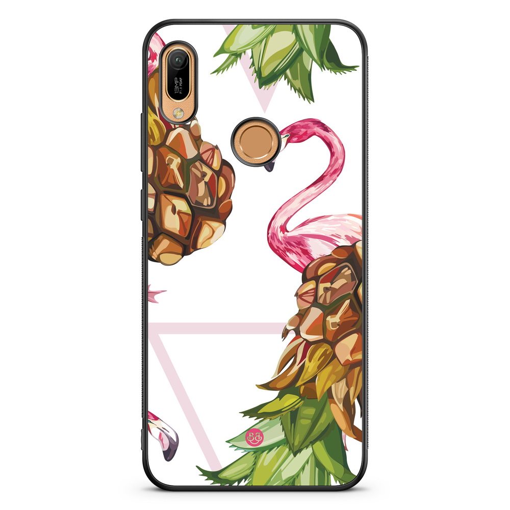 Huawei Y6 2019 Case - Pineapple & Flamingo