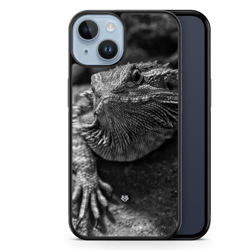 iPhone 14 Plus Case - Black/White Lizard