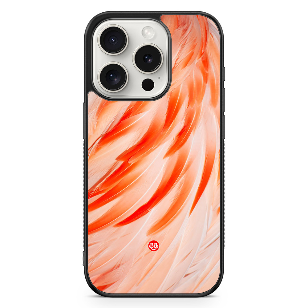 iPhone 15 Pro Case - Flamingo Feathers