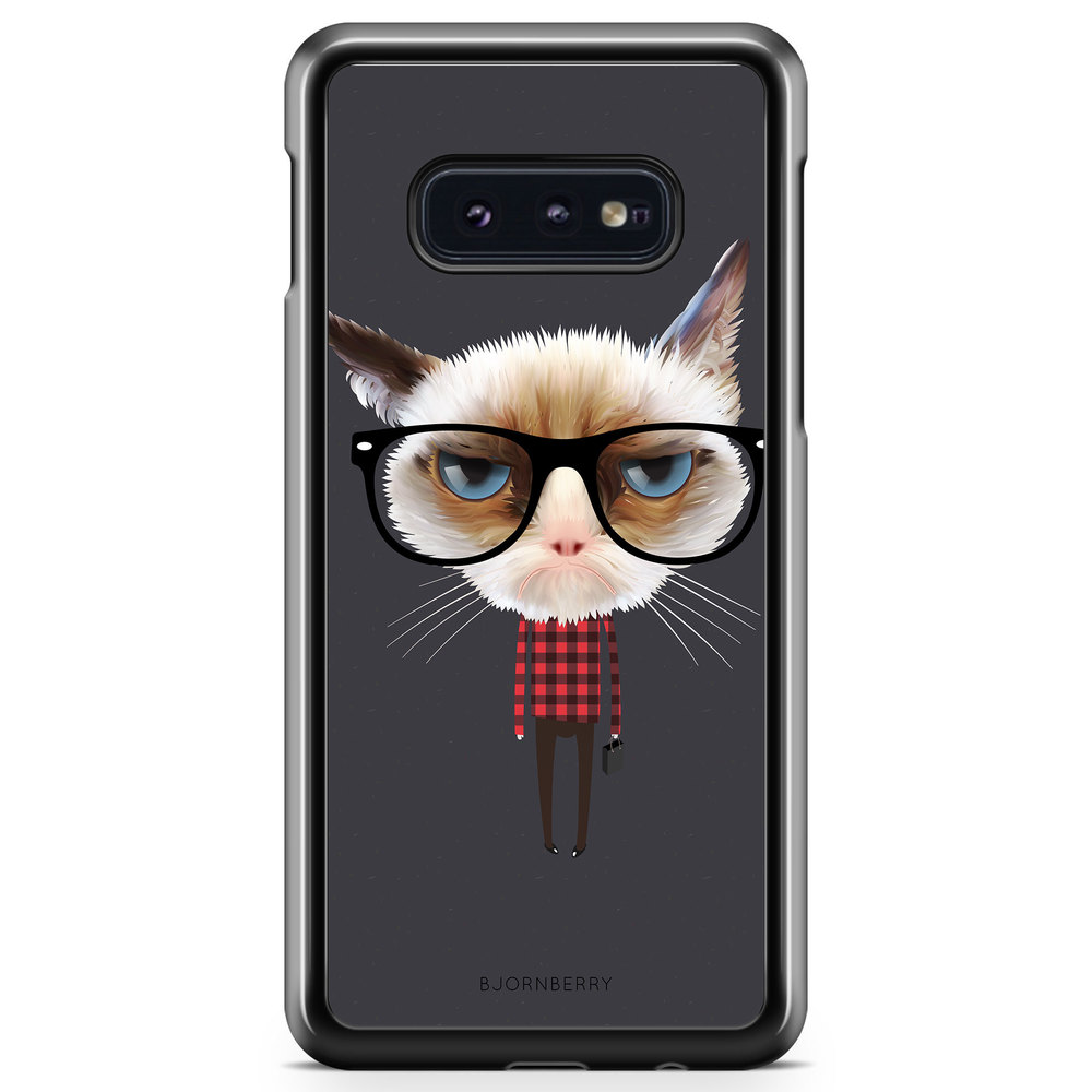 Samsung Galaxy S10e Case - Hipster Cat