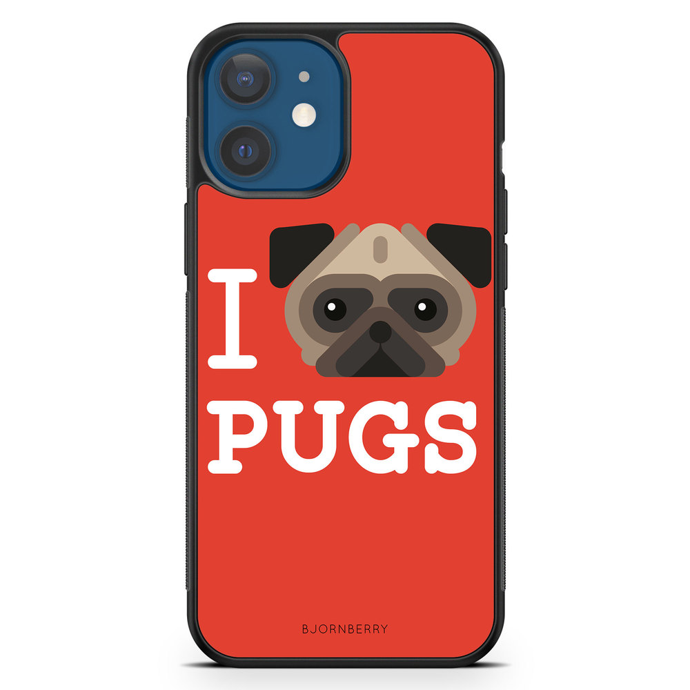 iPhone 12 Case - I Love Pugs