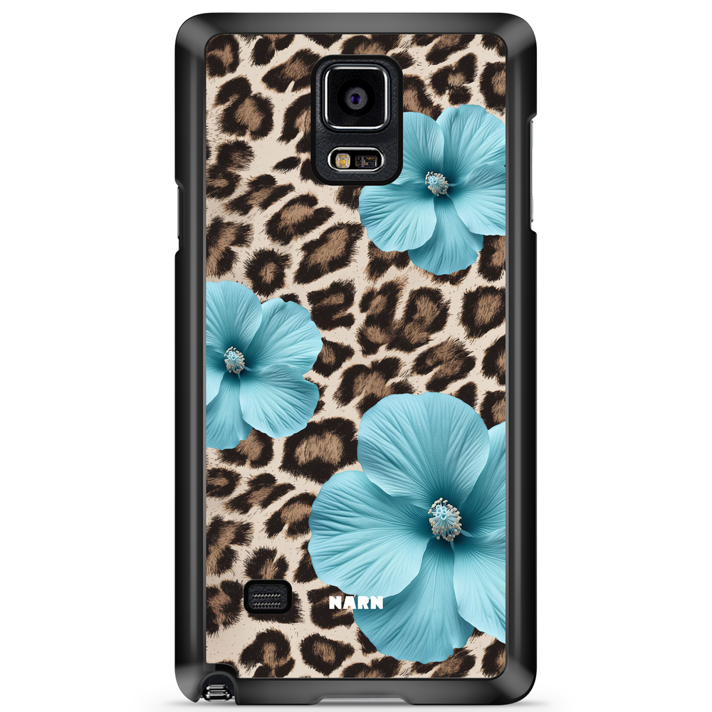 Samsung Galaxy Note 4 Case - Hibiscus Era - Turquoise Leopard