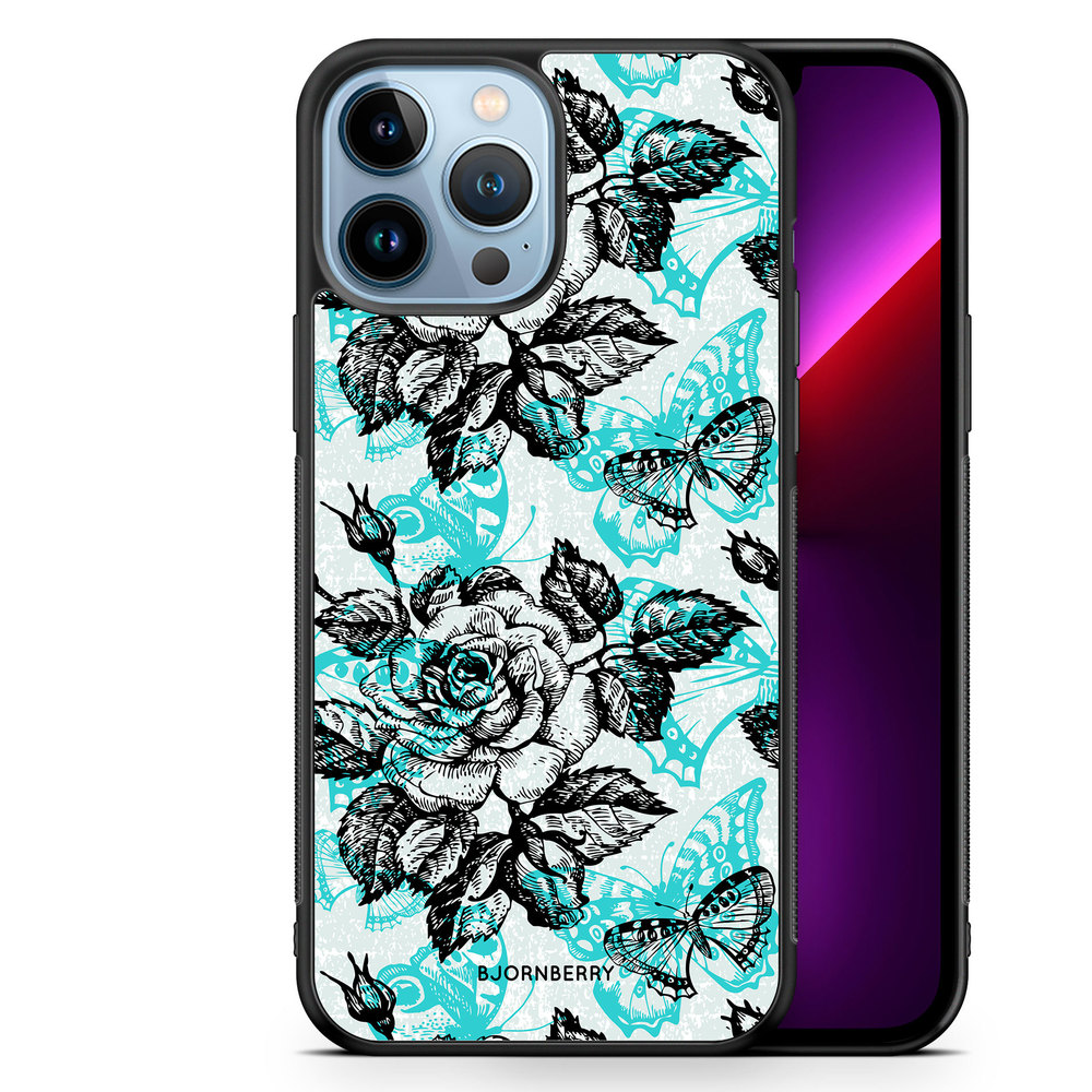 iPhone 13 Pro Max Case - Roses & Butterflies