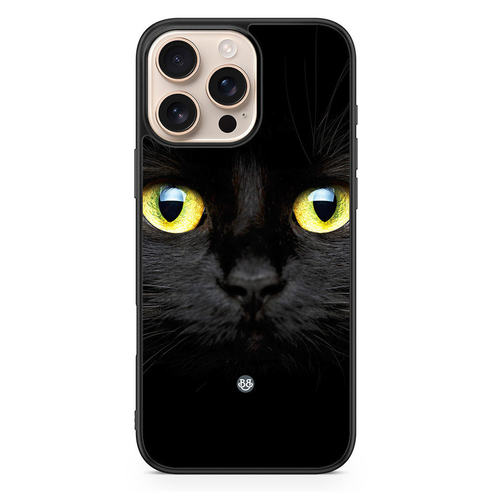 iPhone 16 Pro Max Case - Black Cat Closeup
