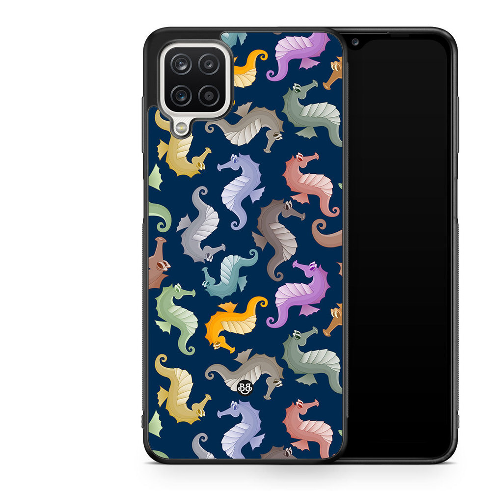 Samsung Galaxy A12 Skal - Tecknade sjöhästar